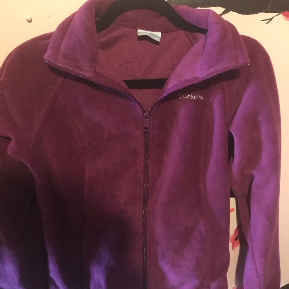Columbia purple fleece jacket